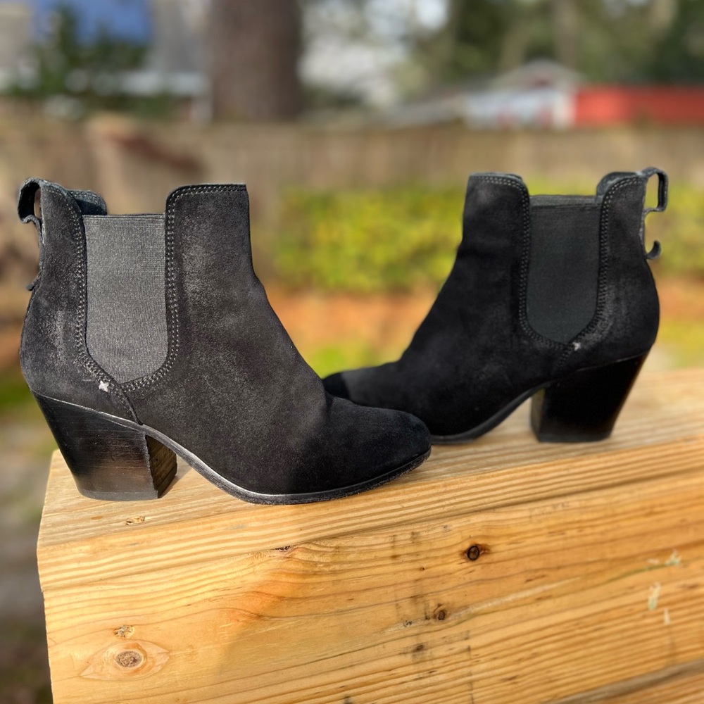 Rag & Bone Devon Ankle Boots Black Suede 37.5